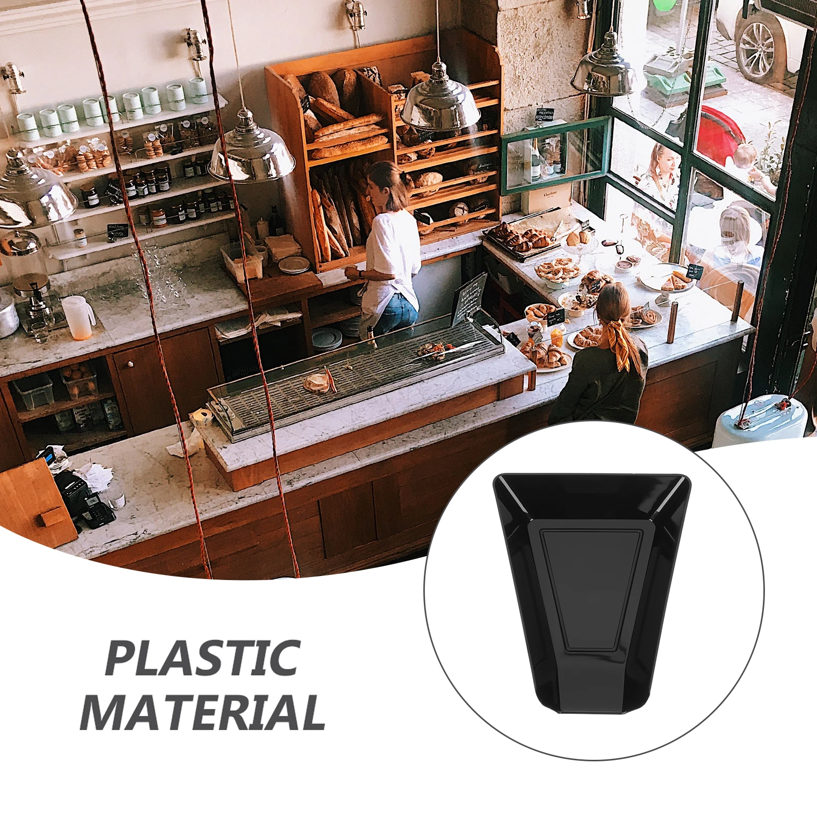 

2pcs Coffee Beans Storage Tray Plastic Sample Display Plate Small Size Weighing Table Grounds Container Stable Bottom Slope