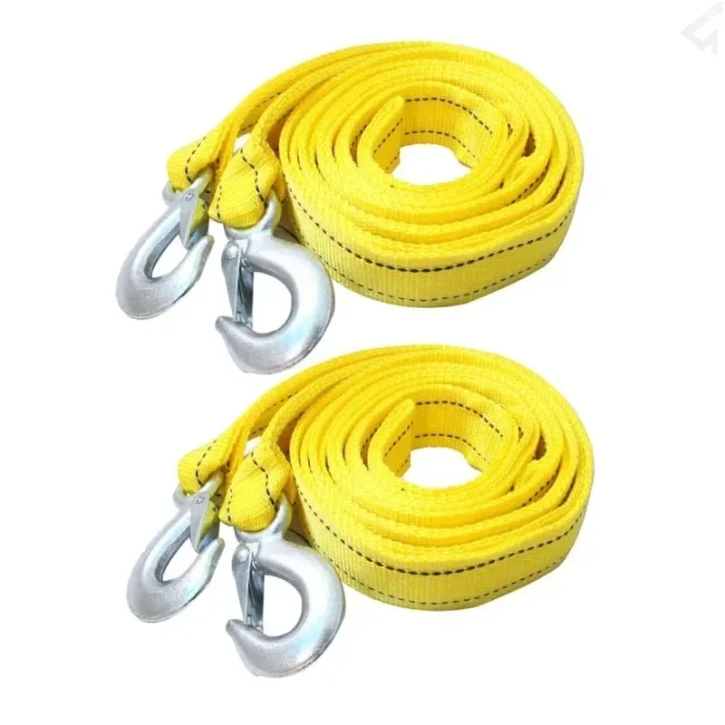 1 шт. 3 м/4 м для автомобильного буксировочного троса, сверхмощный прицепный трос, буксировочный трос, крючки для ремня, фургон, восстановление дорог, автомобильные аксессуары