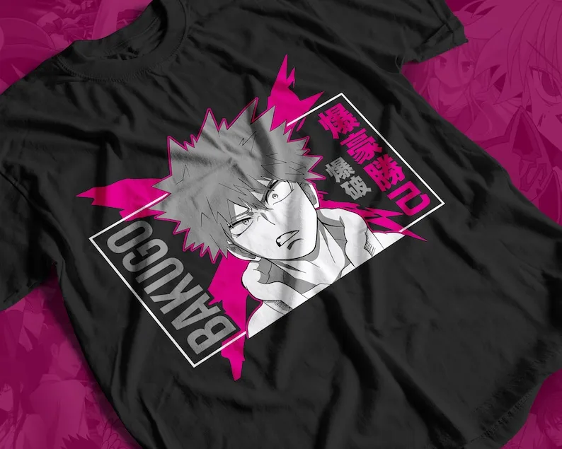 Dynamight Katsuki Bakugo Anime T-shirt Unisex, Anime Manga