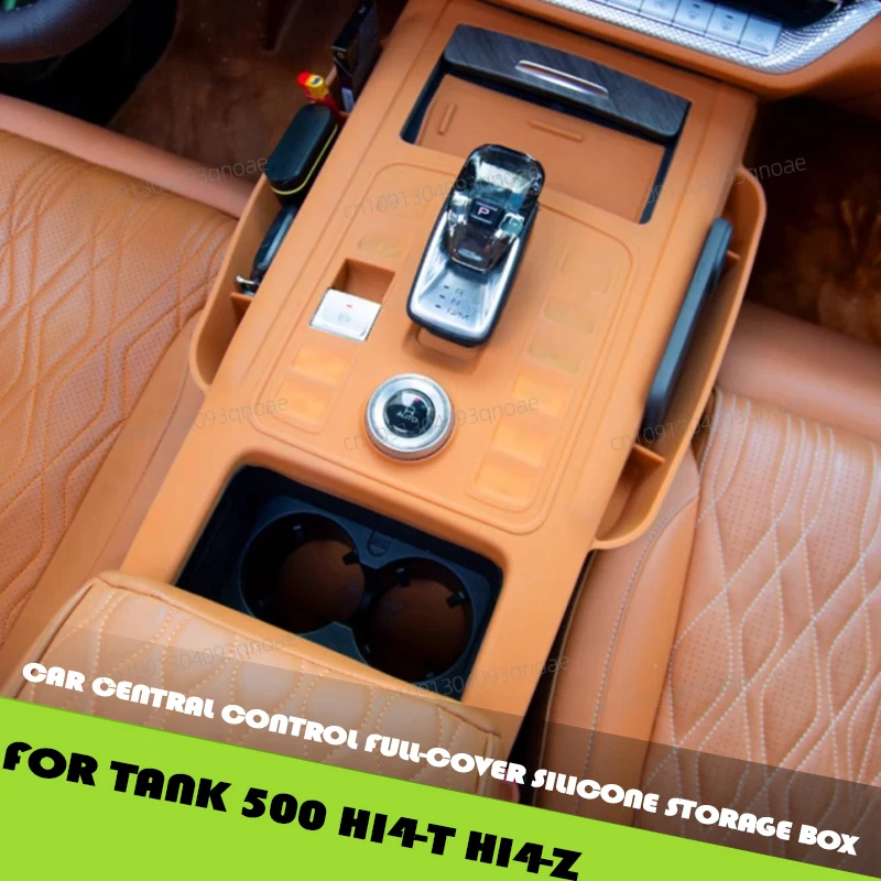 

Car Central Control Full-cover Silicone Storage Box Fit for GWM Tank 500 Hi4-T Hi4-Z Modified Car Interior Upgrade Parts