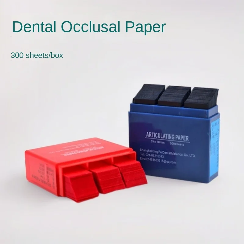 

300sheets Disposable dental material bite paper oral consumables blending p red blue dental bite paper oral material consumption