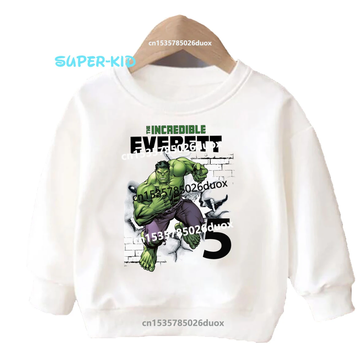 2025 New Spring Winter 2 3 4 5 6 7 8 The Hulk  Birthday Boy Personalize Name Hoodies Marvel The Hulk Personalize Girl Sweatshirt