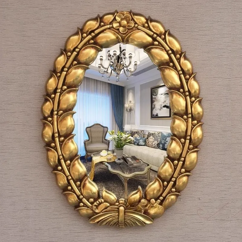 

Oval Professional Mirror Vintage Room Decor Living Room Beauty Trendy Universal Creative Mirror Salon Espelhos Home Design