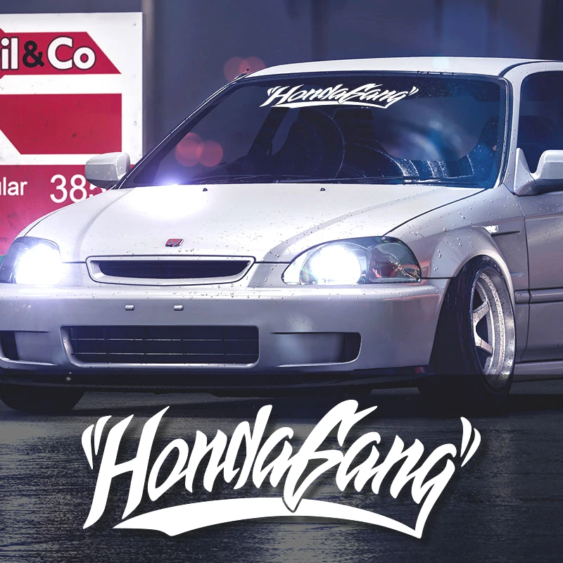

HondaGang Front and Rear Windscreens Car Stickers Waterproof Auto Door Vinyl Film Decals Decoration Accesorios Para Vehículos