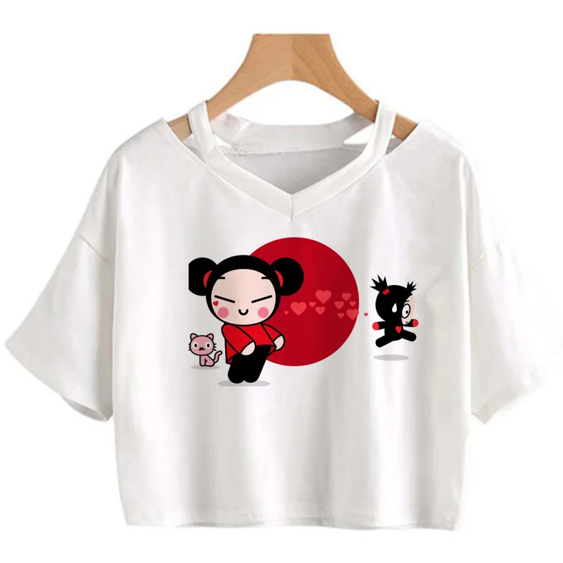 Pucca clothes tshirt women vintage harajuku kawaii couple clothes 2022 y2k clothes clothes tshirt streetwear