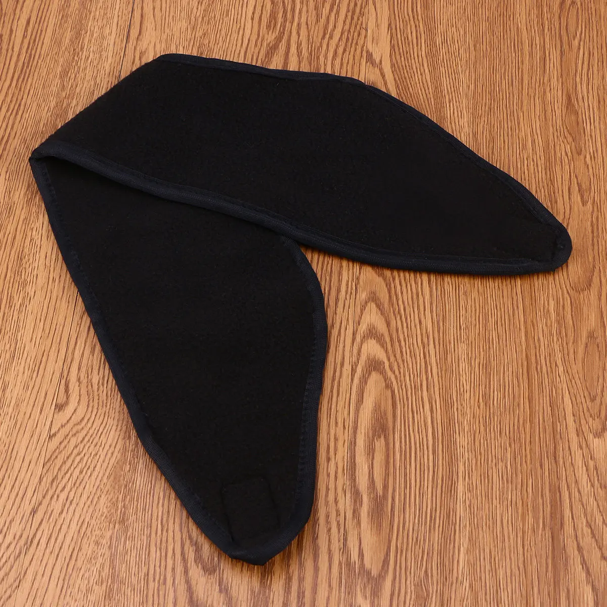 

Black Double Layer Fleece Warm Headband Elastic Stretch Full Ear Coverage Moisture Wicking Ponytail Compatible for Cycling
