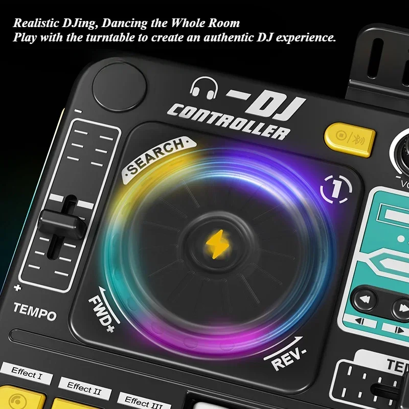 Simulazione giocattolo musicale per bambini Controller mixer DJ Organo elettronico multifunzionale Lettore DJ Giocattolo di intrattenimento Regali di Natale
