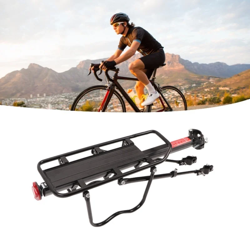 

Bicycle Rear Rack Universal Semi Quick Release Lightweight Aluminum Alloy Plastic Bike Carrier Rack