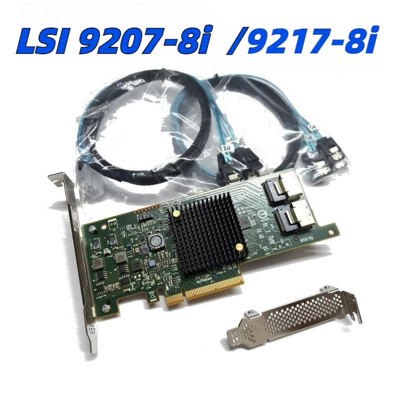 

LSI 9207-8i 9217-8i SAS2308 6G SATA SAS HBA PCIe x8 3.0 LSI + 2x Cable IT Mode ZFS-