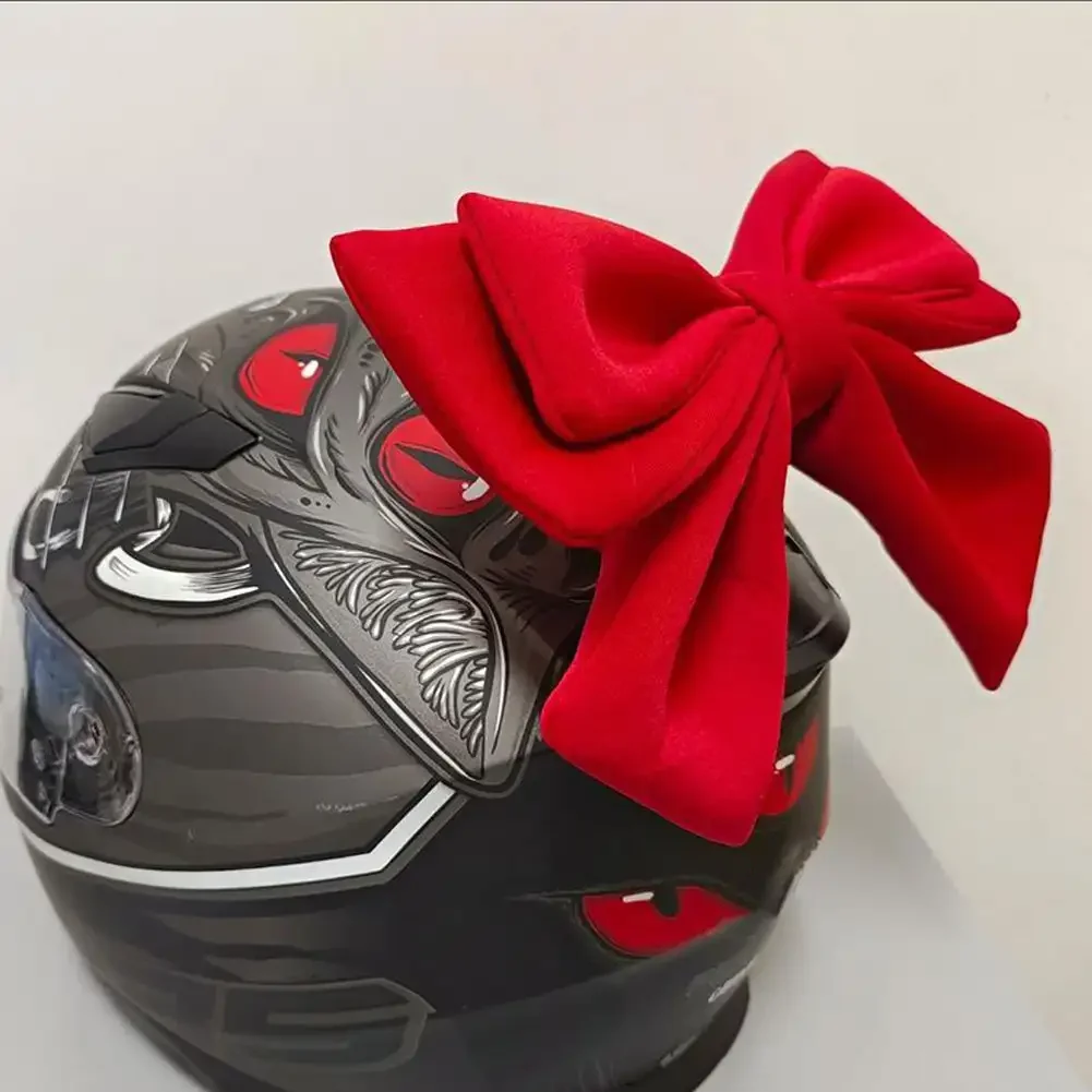 Motocicleta capacete arco decoração para meninas e mulheres, bicicleta elétrica capacete, decoração do corpo, rápido-desmantelamento, algodão bowknot, bonito