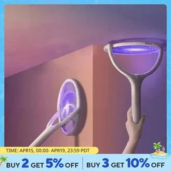 5 In 1 Fast Charging Racket Kill Fly Bug Safety Insulated Battery Powered Lamp ABS Adjustable Electric Mosquito Swatter