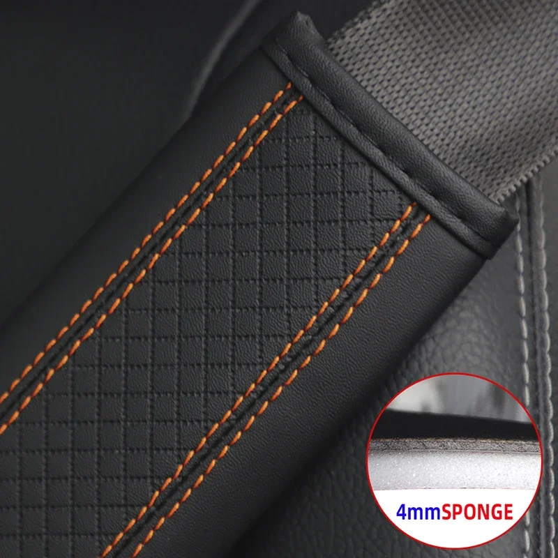 Auto zubehör sicherheit gürtel PU Leder Sicherheit Gürtel Schulter Abdeckung Atmungsaktive Schutz Sitz Gürtel Polsterung Pad Auto Innen – Detail 11