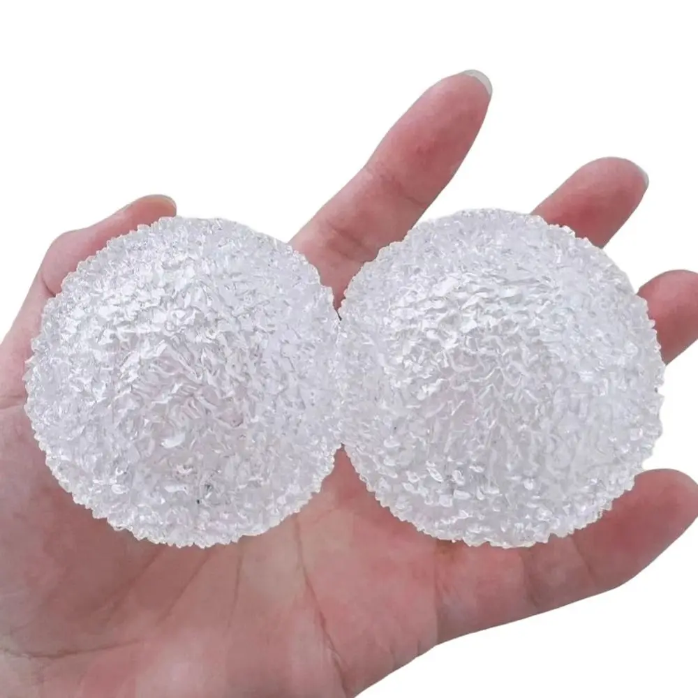 Transparent DIY Coconut Oil Stress Ball Shell Handheld Soft Fidget Ball Crinkled with Lid Squeeze Ball Shell Fidget Play