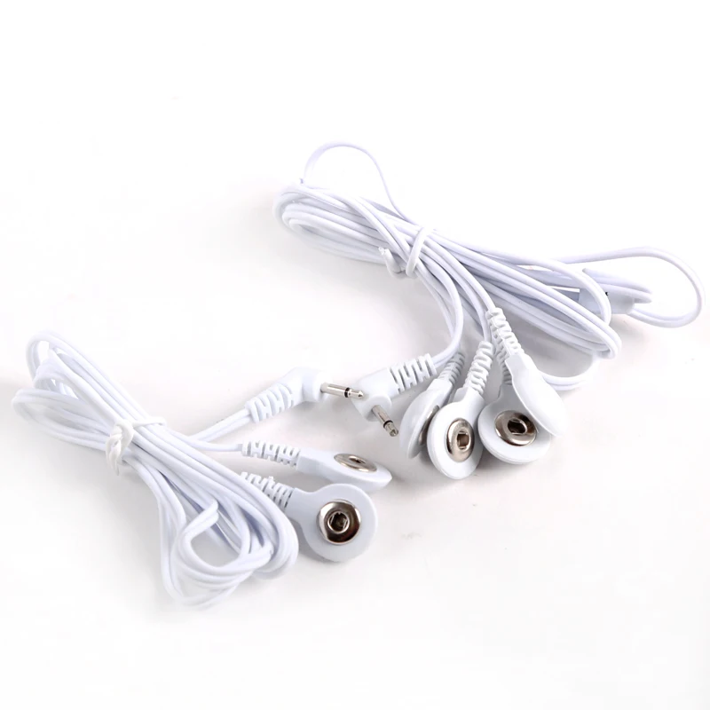 

2 Ways or 4ways Electrode Cable Conductive Muscle Stimulator Line Lead 3.5mm for Digital Therapy Machine for Massager Pad