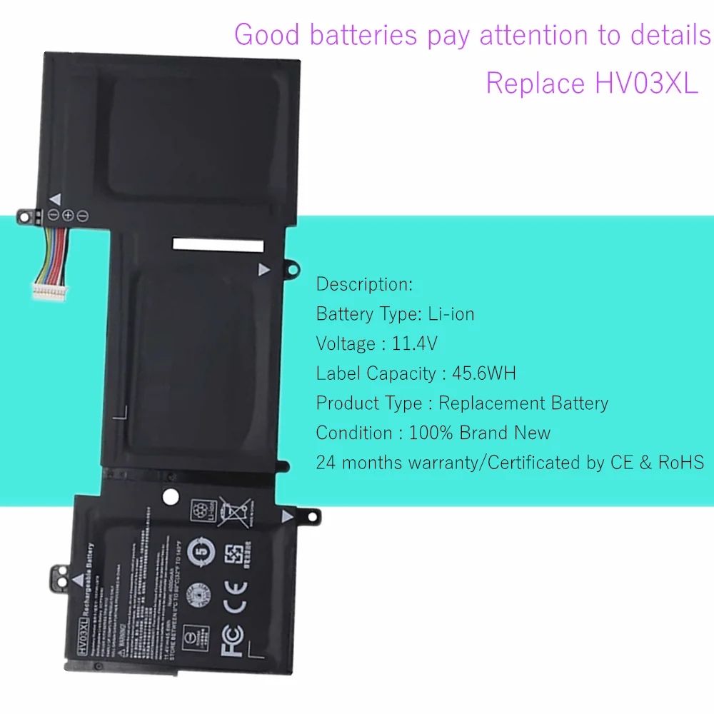 بطارية HV03XL لجهاز HP X360 310 G2 K12 HSTNN-LB7B 818418 -421 817184 -005 TPN-W112