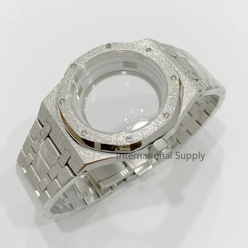 

42MM Frost Surface Stainless Steel Octagonal Case Stainless Steel Strap NH35 Case Suitable for NH35NH36 Movement Assembly