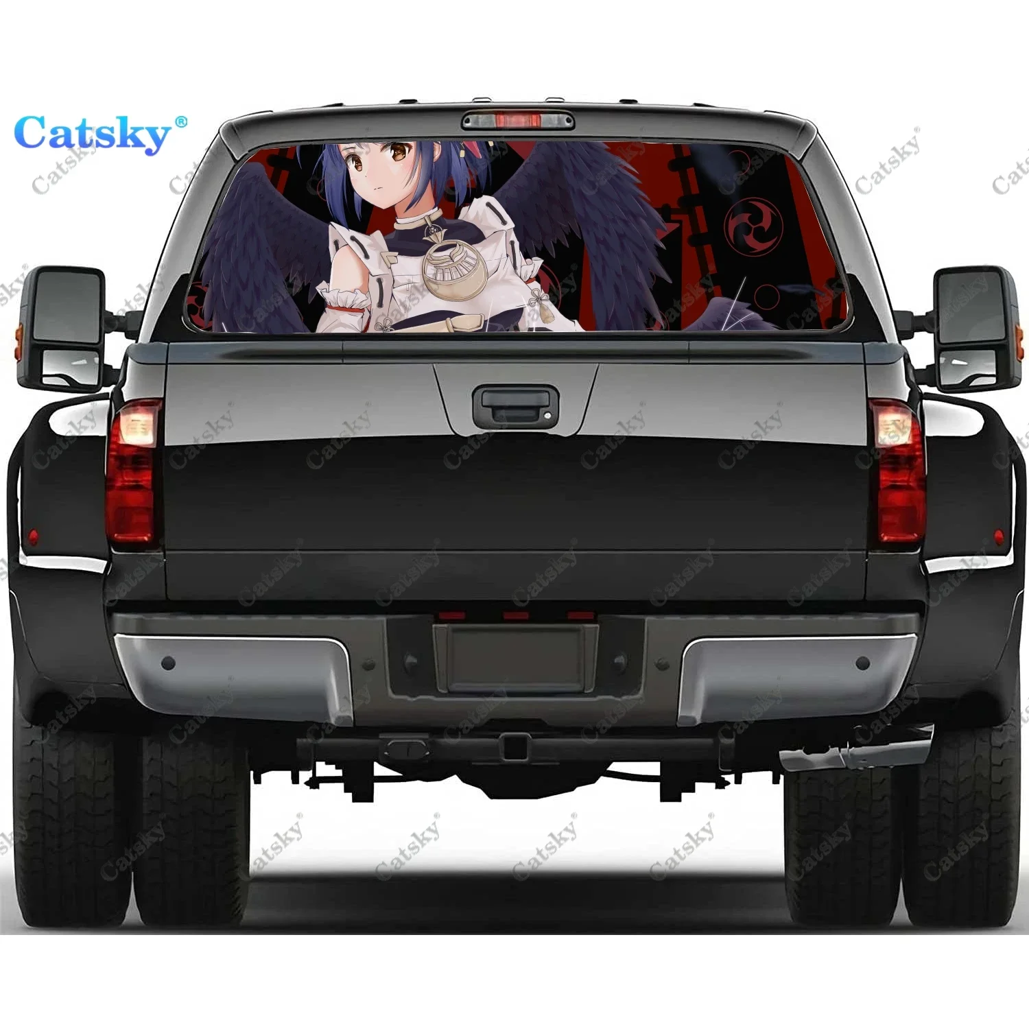 

Kujou Sara Genshin Impact anime Window Decal Sticker Graphic PVC Material Truck Sticker Perforated Vinyl Universal Sticker