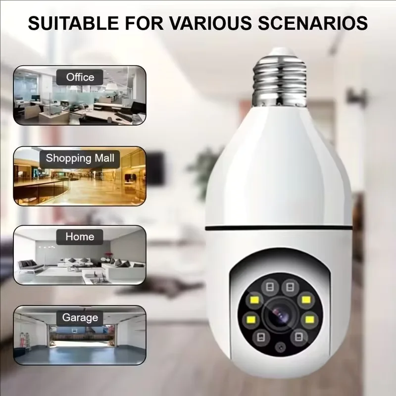 4G WiFi IP Camera E27 Bulb Cam 3MP Wireless Baby Monitor AI Tracking Security Video Surveillance Pet Cam SmartLife Indoor view 5