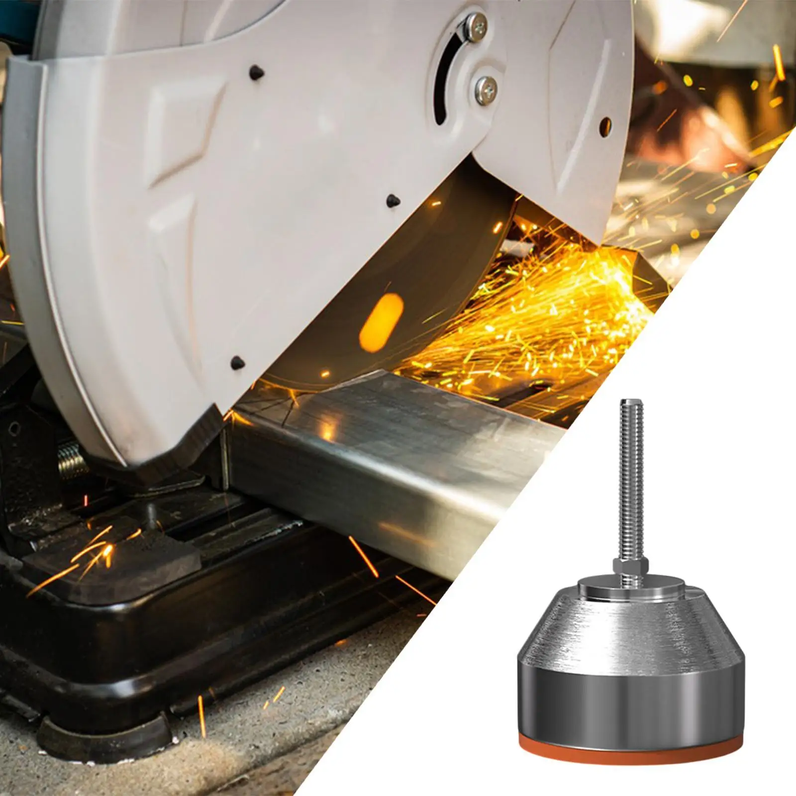 Cutting Machine Base Rubber Pad Shockproof Easy Installation Professional High Load Bearing Anti Slip Cutting Machine Support M6