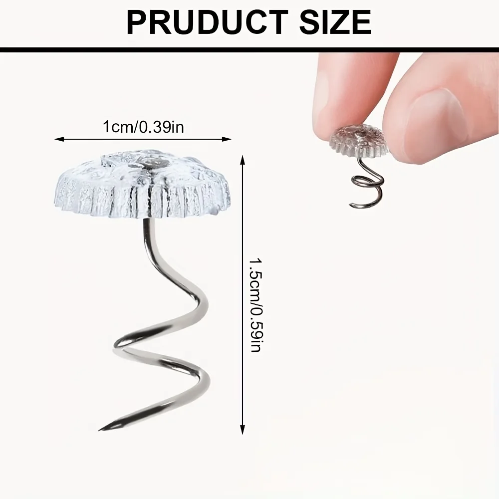 20Pcs Cat Scratching Post & Furniture Fixing Nails, Durable Plastic Spiral Screws with Textured Grip, Heavy-Duty Bed Skirt