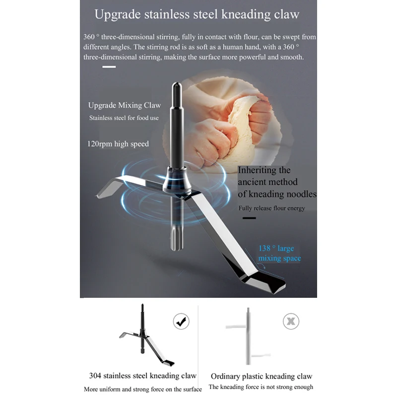 ماكينة صنع المعكرونة الأوتوماتيكية ماكينة صنع المعكرونة المنزلية ماكينة صنع المعكرونة الذكية خلاط العجين الكهربائي #5