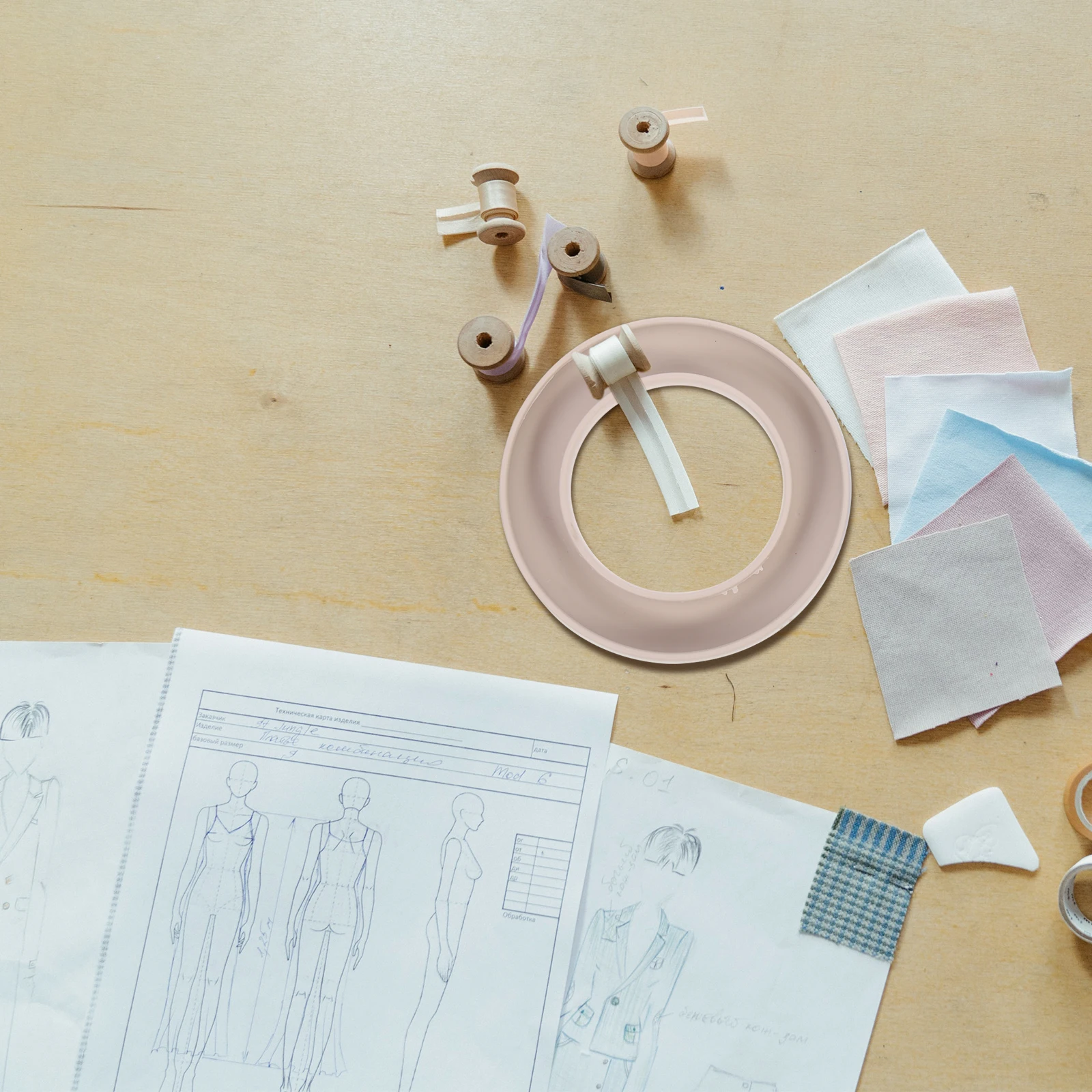 

6Pcs Bobbin Storage Circle Strong Functional Silicone Bobbin Case Simple Design Sewing Organizer for Thread Management