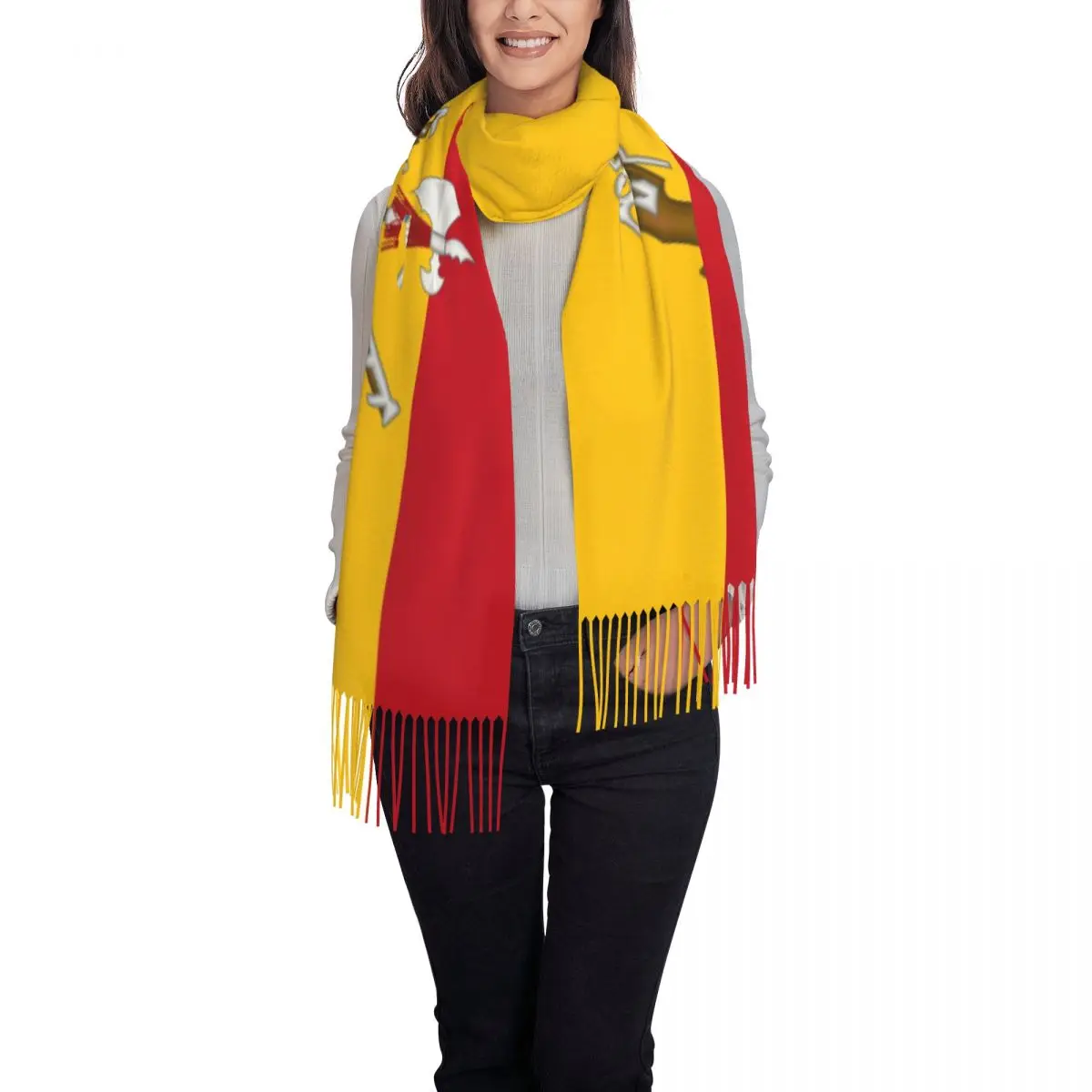 Custom Print Legion Flag Coat Of Arms Scarf Men Women Winter Fall Warm Scarves Spanish Legion Legi N Ola Shawl Wrap