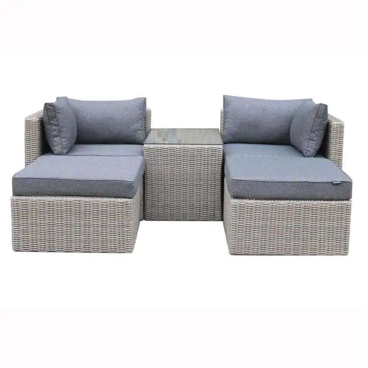 

Modern Outdoor Aluminum Frame Wicker Rattan Sofa Set with Plastic Rope for Patio Garden Dining Living Room Hotel Park Furniture