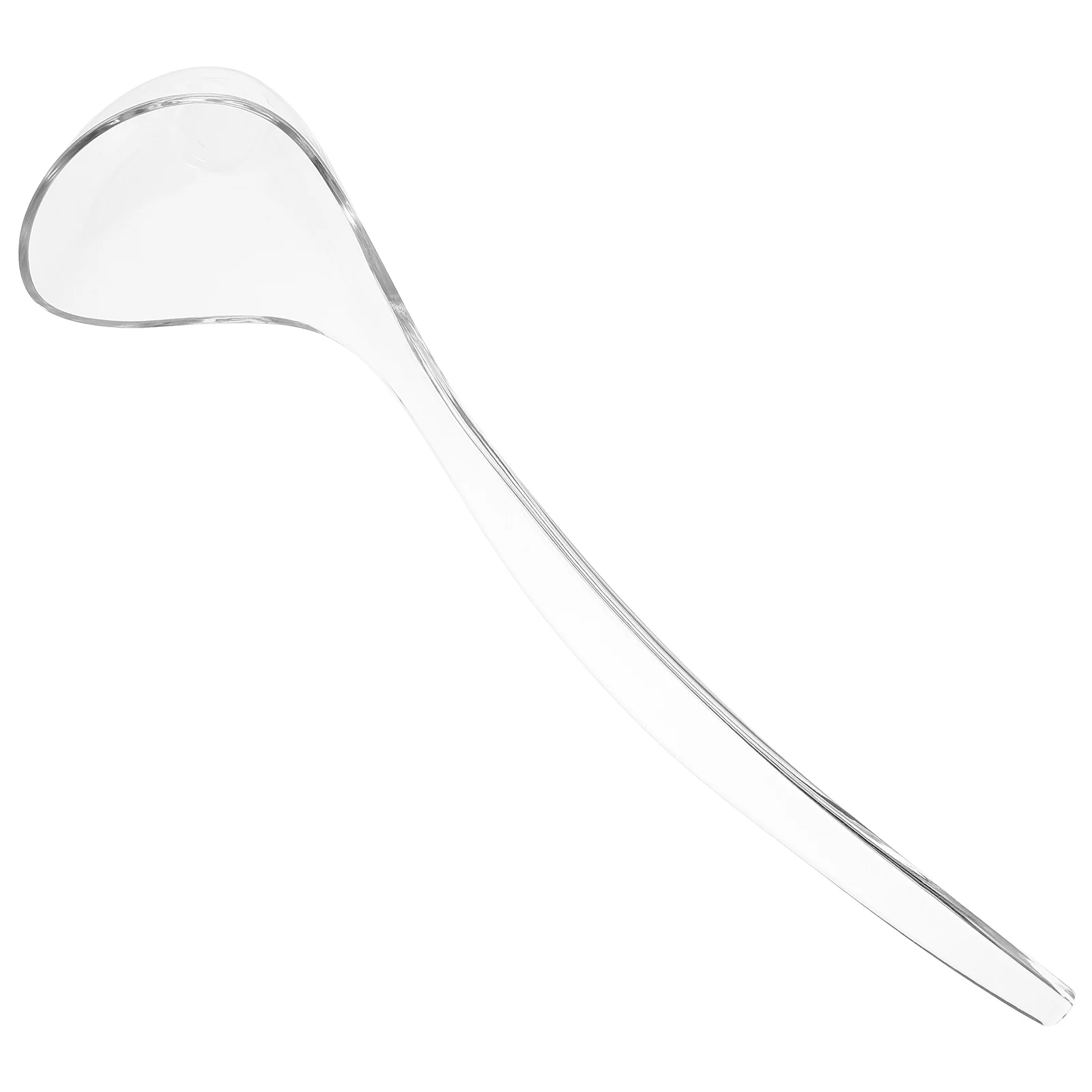 

Not Broken Transparent Long Handled Spoon Cutlery Slotted Cooking Plastic Cups Food Serving Handles Ladle