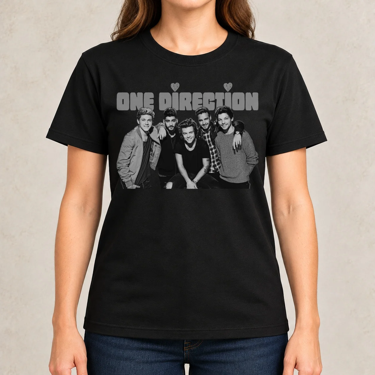 One Direction Together Women T-Shirt customizeds summer top sublime korean Women's clothes