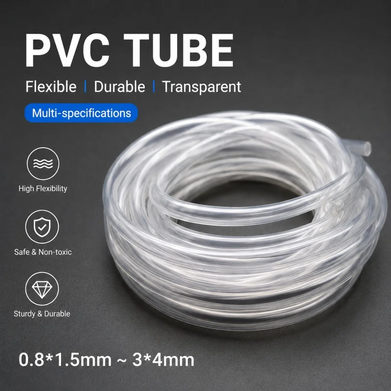 High Quality Transparent PVC Garden Hose Plastic Water Irrigation Tube 2-25mm Inner Diameter for Outdoor Watering