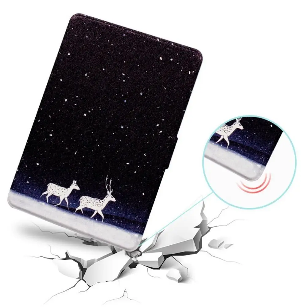 Leather 6 inch e-Reader Cover Anti Scratch Shockproof Folio Funda Slim for Kindle Basic 2024/2022 Released 11th Generation