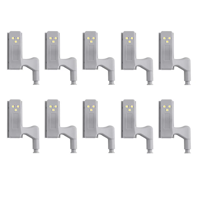 10Pcs Popular Universal Cabinet Wardrobe Hinge LED Night Lights Battery Sensor Lights 12V for Kitchen Bedroom Parlor