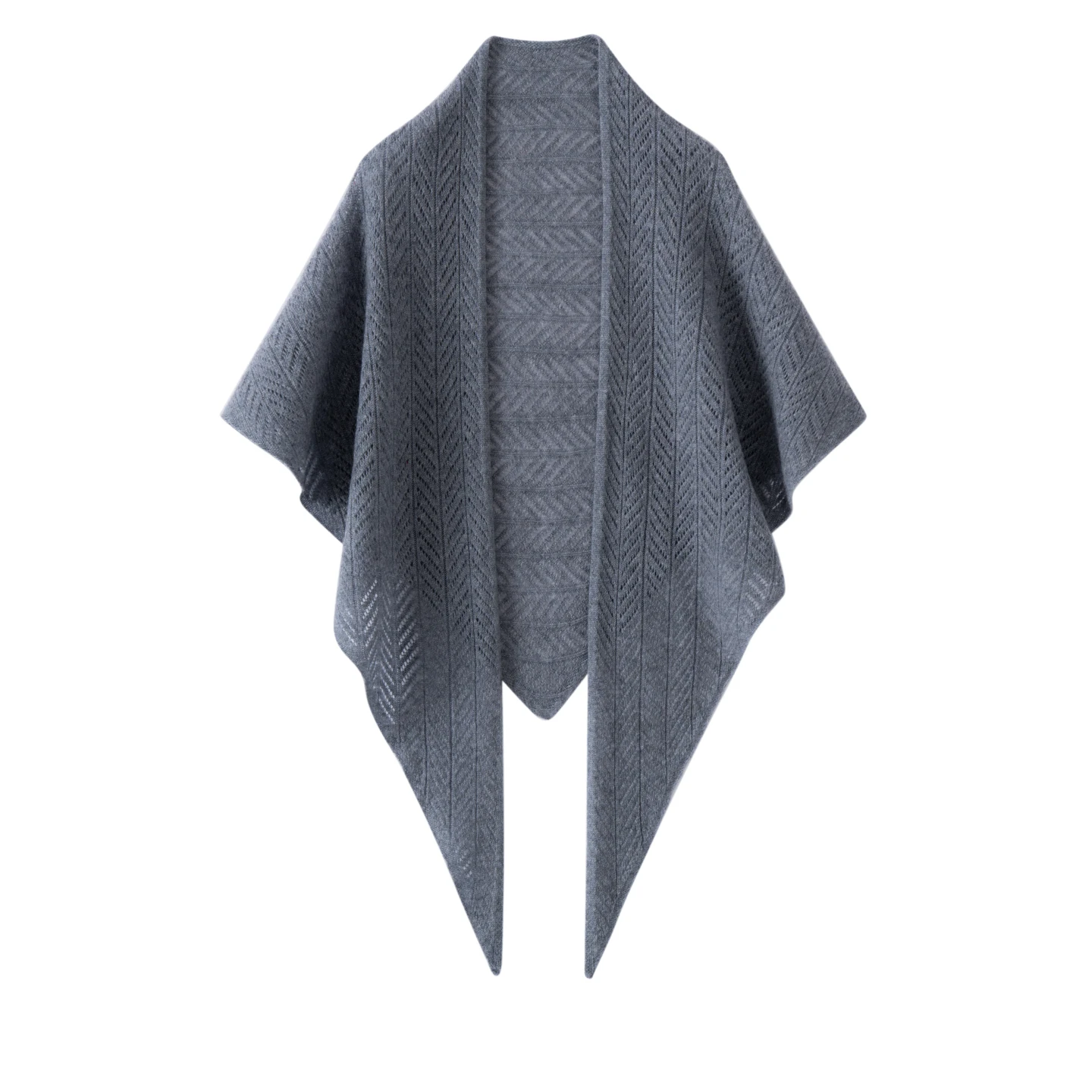 2026 New Trend Large Triangle Shawl Scarf Women 100% Cashmere Knit Accessories Cape Fashion Hollow Out Soft Cappa Cozy 7 Colors