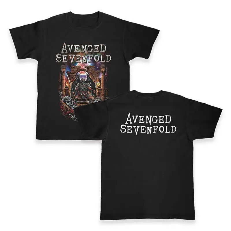 

Avenged Sevenfold Karma Band A7X Повседневные винтажные мужские и женские футболки с периферийным принтом