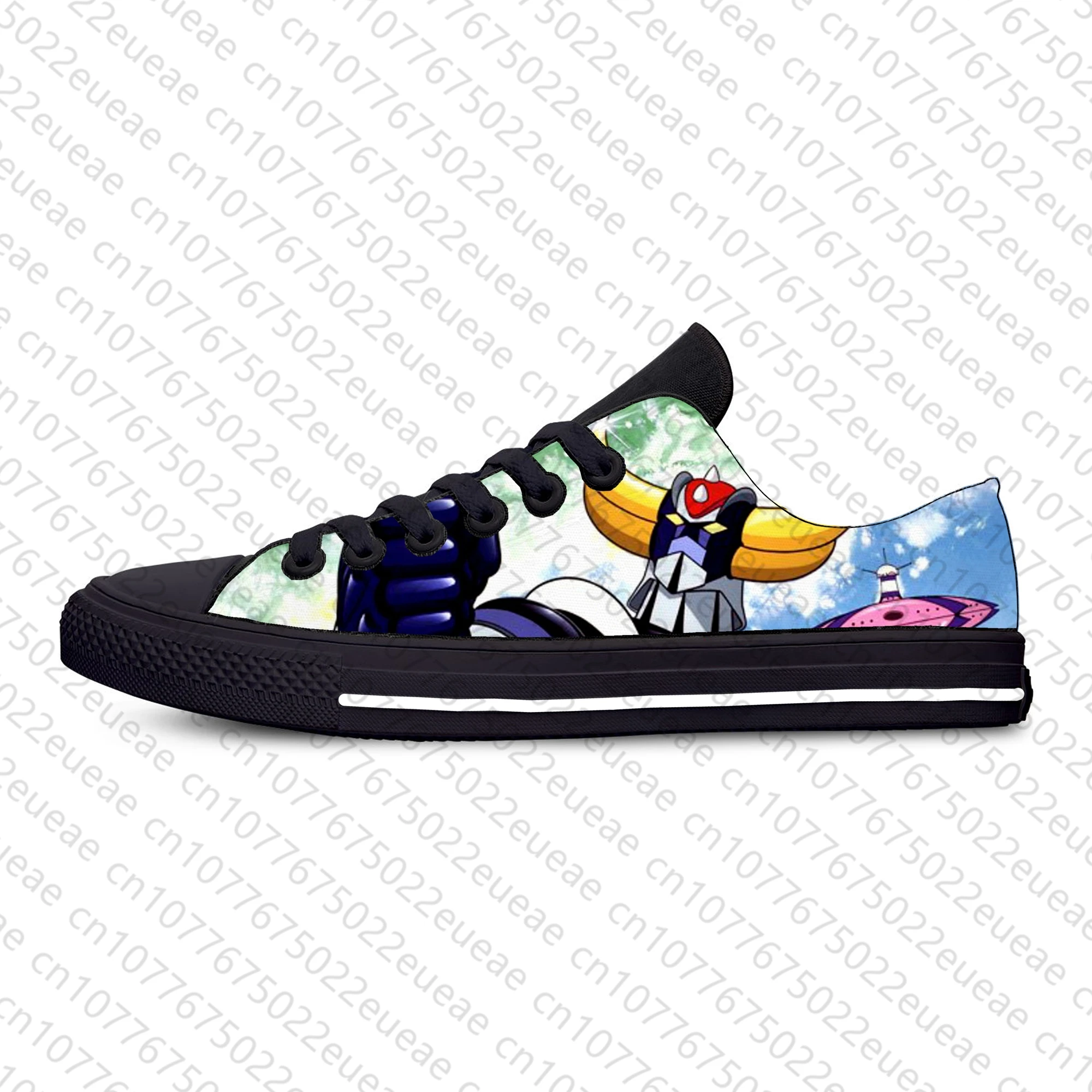 Hot UFO Robot Goldrake Grendizer Anime Gurendaiza Casual Cloth Shoes Low Top Lightweight Breathable 3D Print Men Women Sneakers