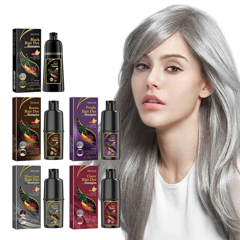 5 Colors Hair Shampoo 3-in-1 Gently Moisturize Scalp Easy Color Change Hair Styling Repair Bad Hair Strengthening Hair Roots