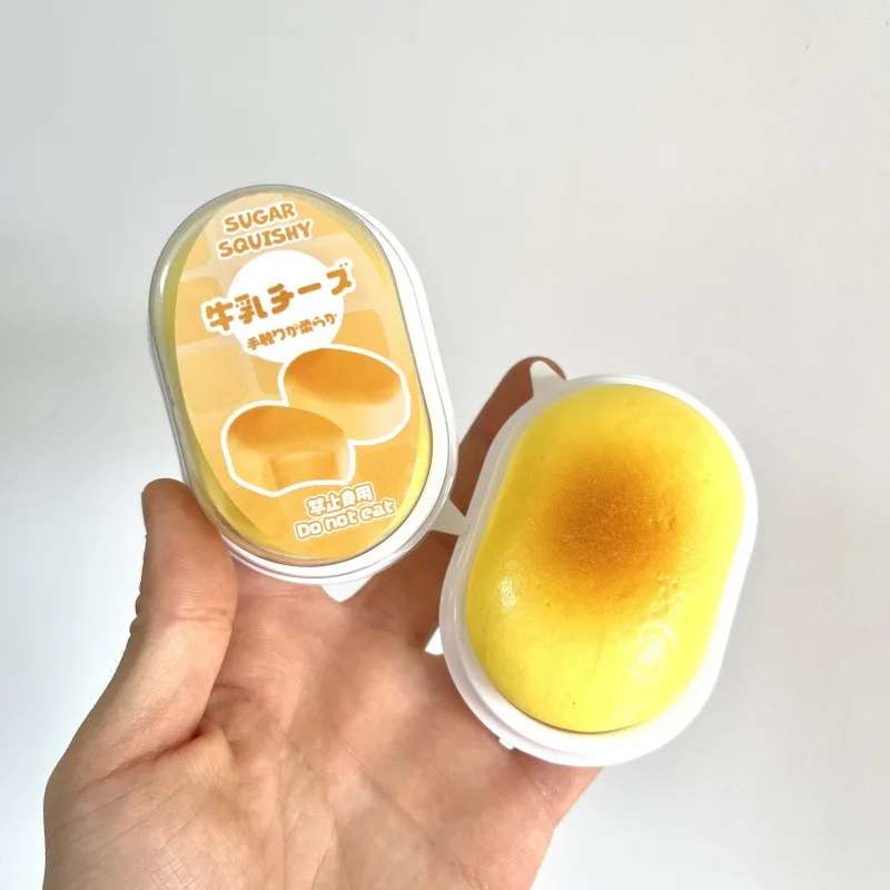 Squishy romige kaastaart langzaam stijgend ASMR-speeltje - superzacht zintuiglijk fidget voor stressverlichting en angst |   Cadeaus Kinderen Volwassenen