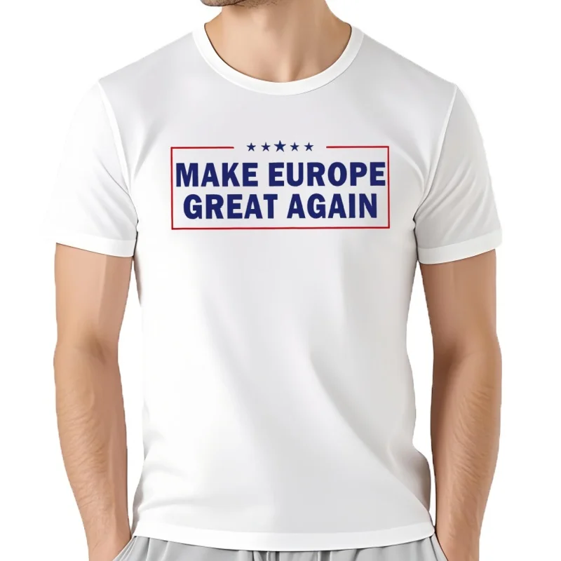 Camiseta Make Europe Great Again, ropa para hombre con gráfico de bandera de la UE 2025, camisetas Unisex suaves de al