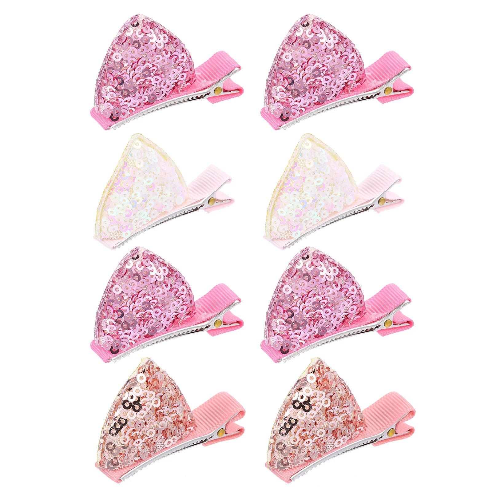 

8 Pcs Ears Hairpin Sequins Accessories Kitten Barrette Girls PVC Kids Eat Hair Accessories om Colors Comfortable Safe