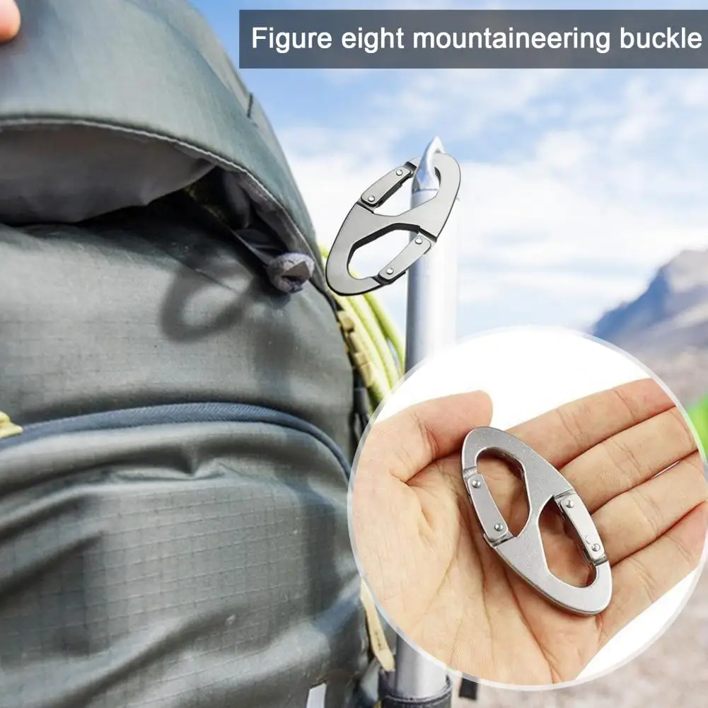 

Key Ring Carabiner Lightweight Carabiner Clip Key Chain Hook for Camping Gear Portable Double-headed Buckle for Outdoor