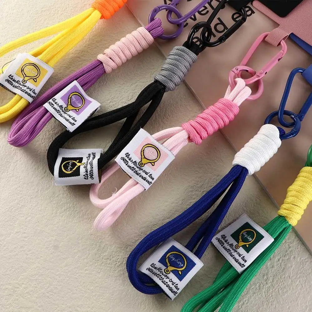 with Clip Colorful Keycord Hanging Rope Braided Strips Anti Lost Braided Strips Color Phone Lanyard Ins Woven