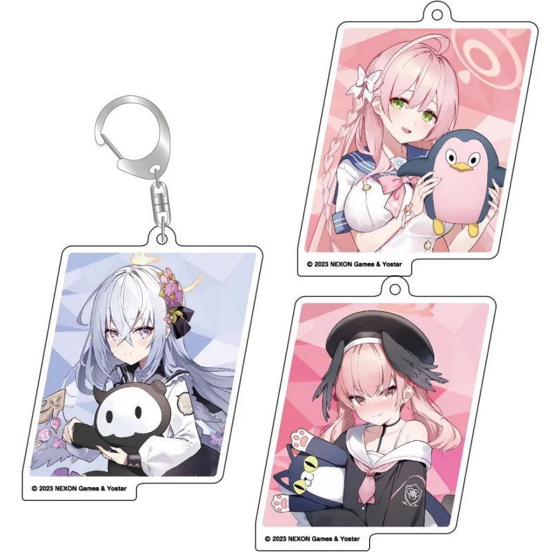 

Anime Cute Blue Archive Acrylic keychain Cosplay Characters Ornament Accessories Goods Collection birthday Gifts 6cm