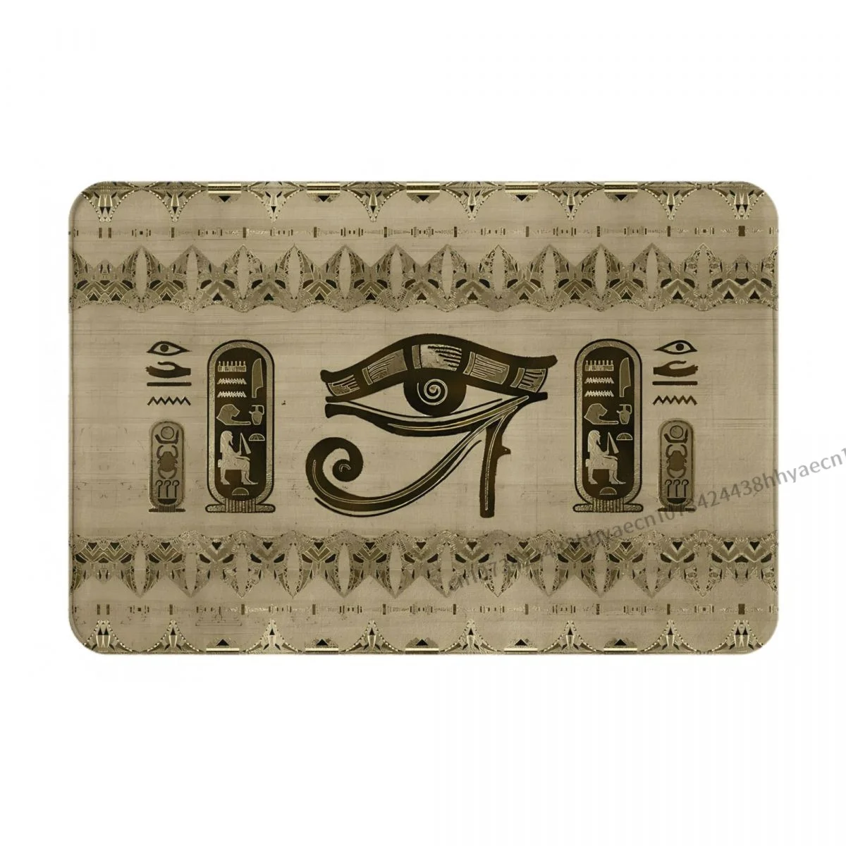 Non-slip Doormat Egyptian Eye Of Horus Ornament Bath Kitchen Mat Welcome Carpet Flannel Pattern Decor