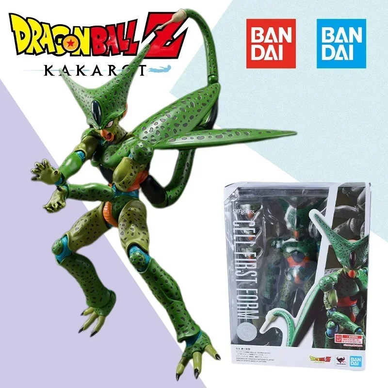 In stock Original box Bandai SHF DRAGON BALL CELL FIRST FORM Figure Finished Model Anime Action Toy Gift for kid