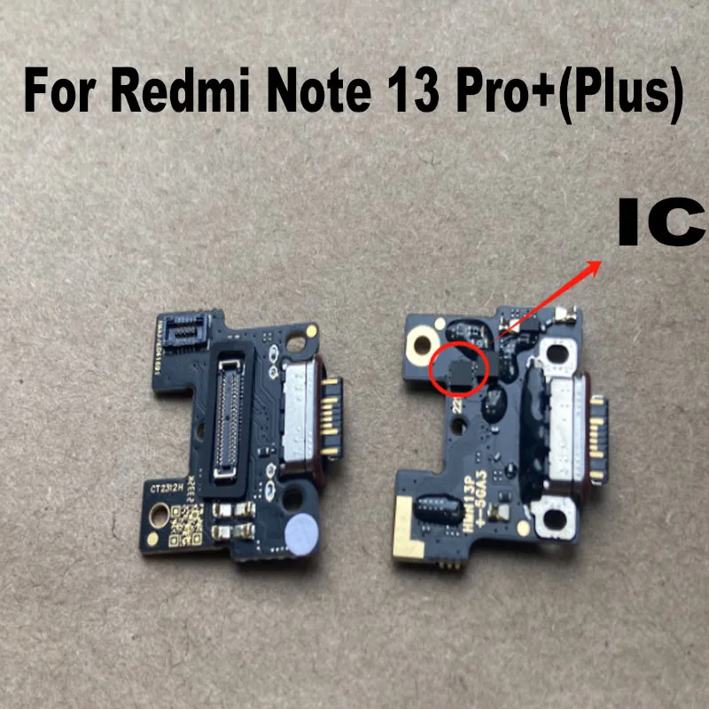 For Xiaomi Redmi Note 13 PRO + Plus 5G USB Charging Port Dock Connector Main Motherboard Board Charger Flex Cable Replacement