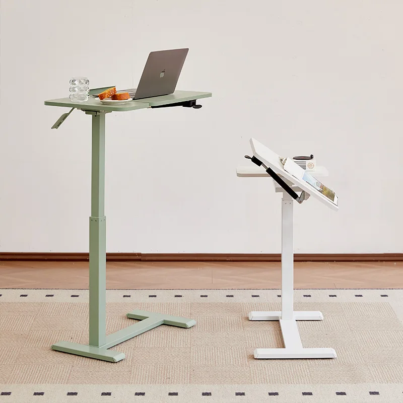Height Adjustment Side Desk Table Adjustable Tilt Top with Wheels Movable Space Saving for Overbed Corner Home Office