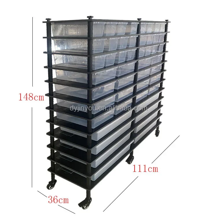 2023 alloy bracket PVC reptile with plastic box Leopard gecko Turtle Horned frog breeding box bath rack system, accept custom