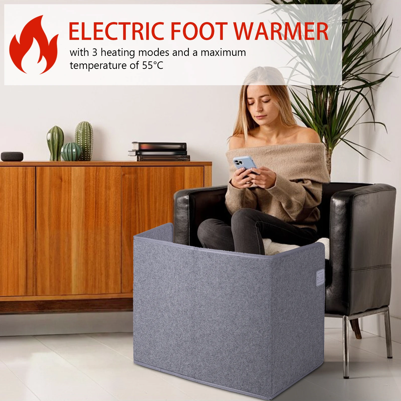 

Portable Space Heater with Thermostat and Timer Portable And Safe Electric Heater Personal Under Desk Heater for Office and Home