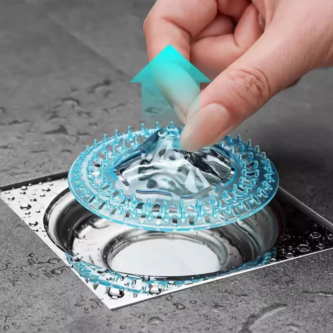 10Pcs Drain Covers with Net Design - Anti-Clogging Hair Catcher, No Installation Required for Use in Bathroom Sinks, Showers, Kitchen Drains - Debris Separator and Odor Controller, Bathroom Drain Cover, Anti-Clogging, No Need for Filter Installation, Easy to Maintain, Shower Filter